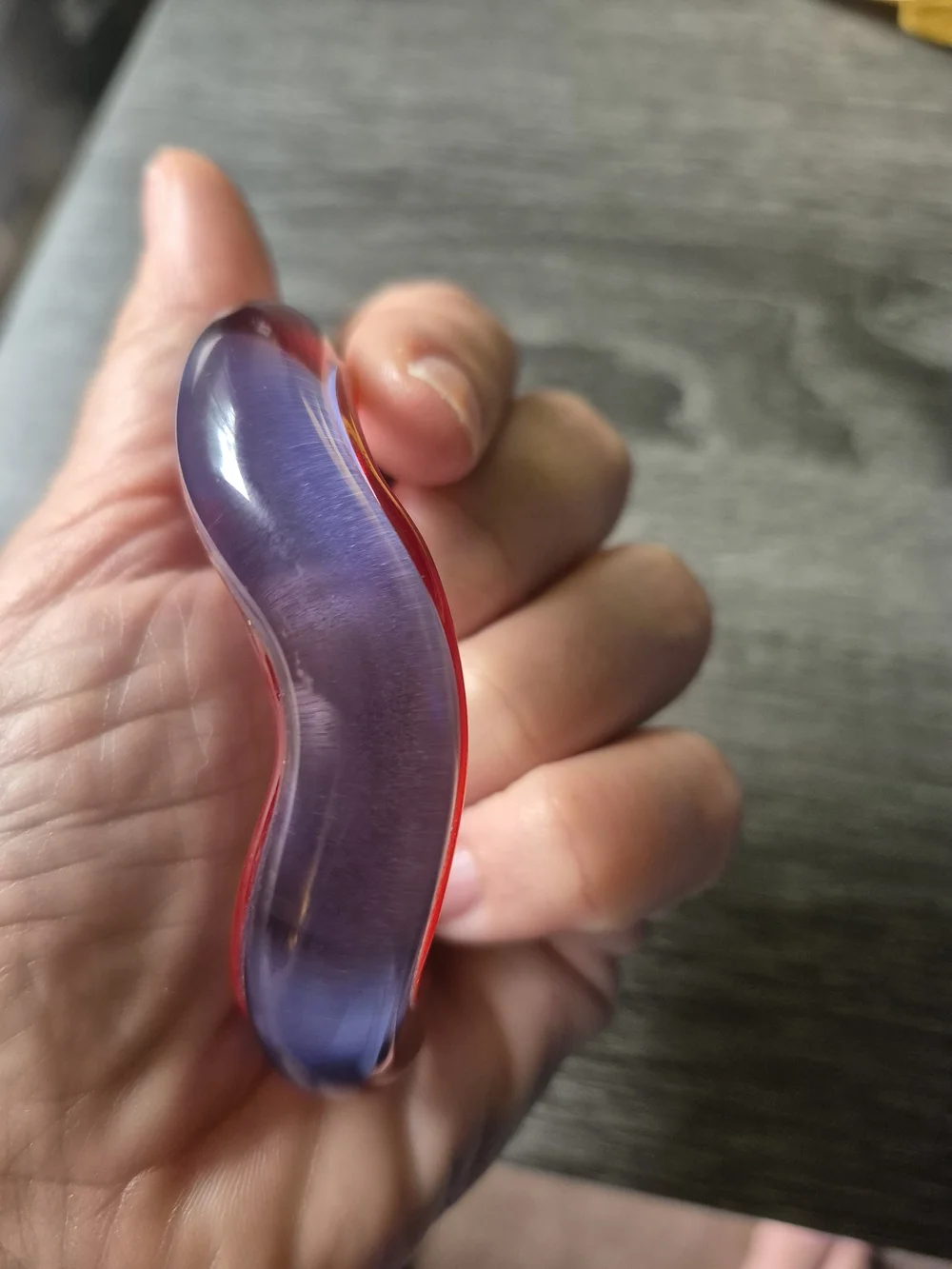 Glass Red Purple Cuff Bracelet 6